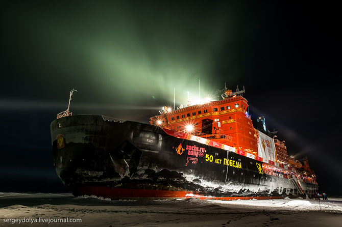 Как прошла эстафета Олимпийского огня на Северном полюсе Как прошла эстафета Олимпийского огня на Северном полюсе