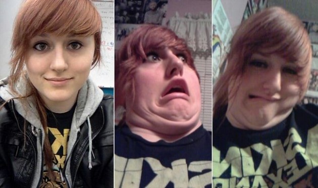 Девушки строят рожи