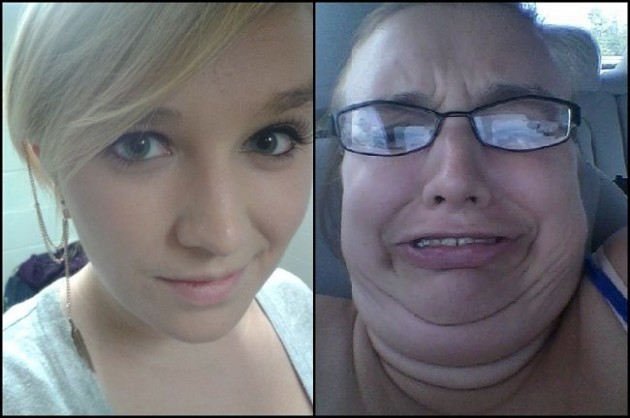 Девушки строят рожи