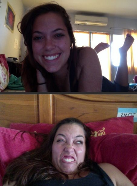 Девушки строят рожи