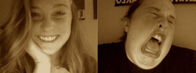 Девушки строят рожи