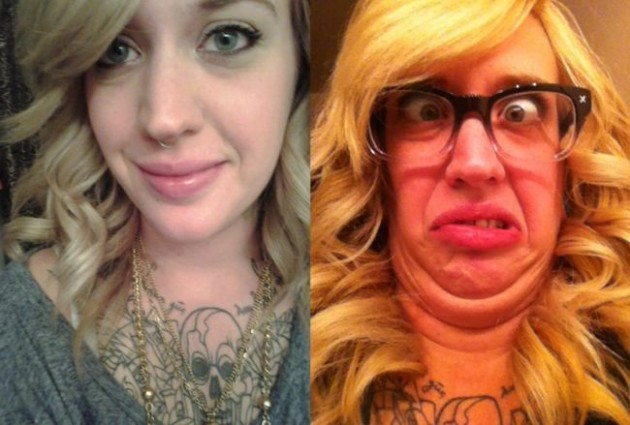 Девушки строят рожи