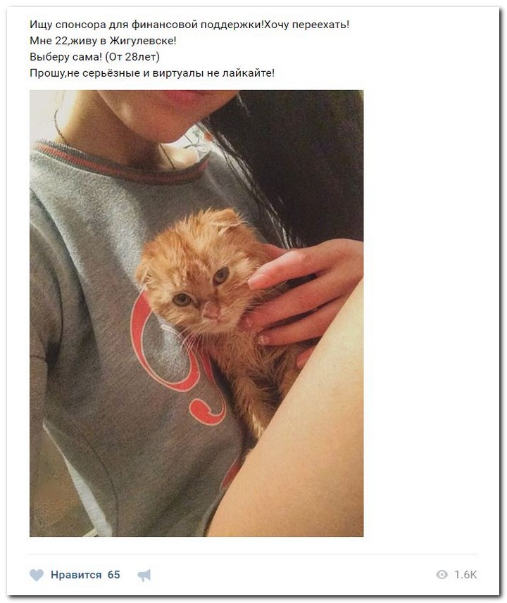 Девушки ищут спонсоров