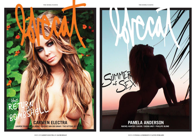 Памела Андерсон и Кармен Электра в журнале Lovecat (11 фото)