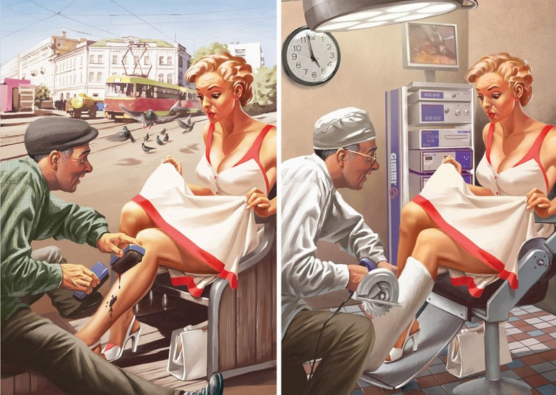 Художник Валерий Барыкин, иллюстрации пин-ап