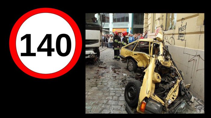 Соотношение скорости и масштаба аварии (11 фото)