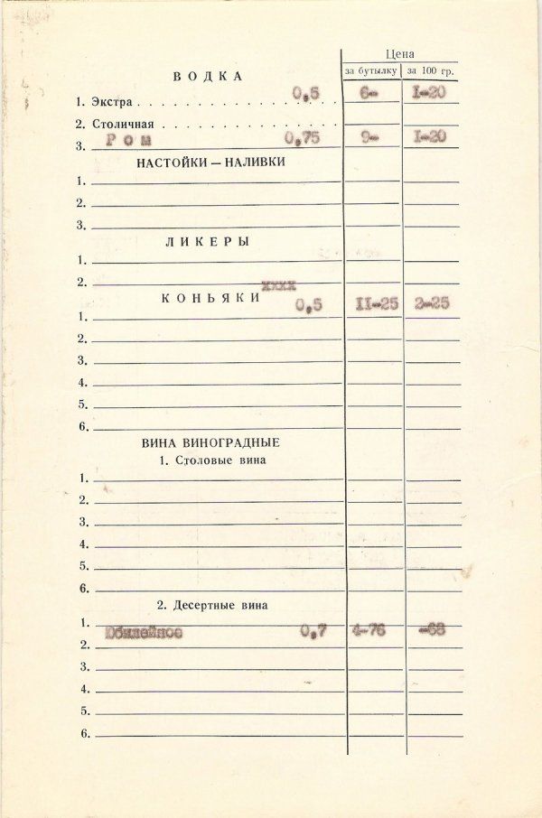 Меню советских ресторанов (33 фото)