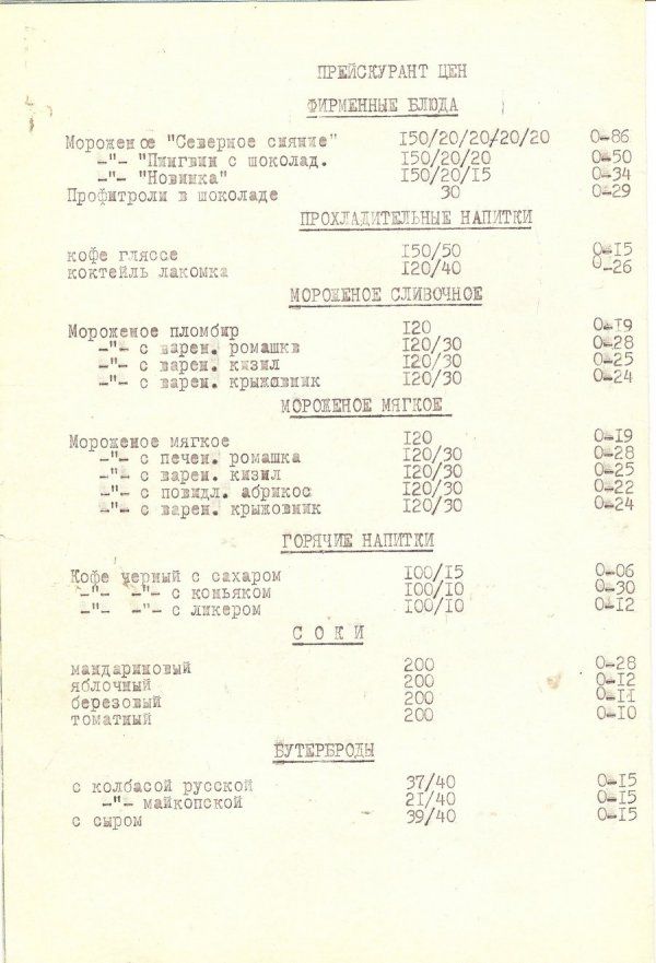 Меню советских ресторанов (33 фото)