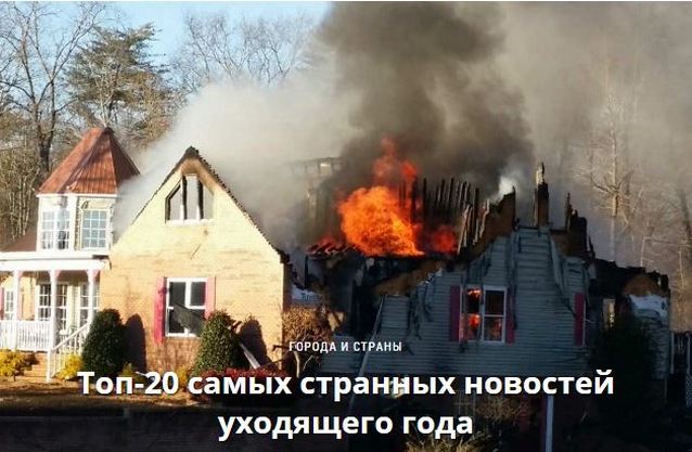 Самые странные новости уходящего года