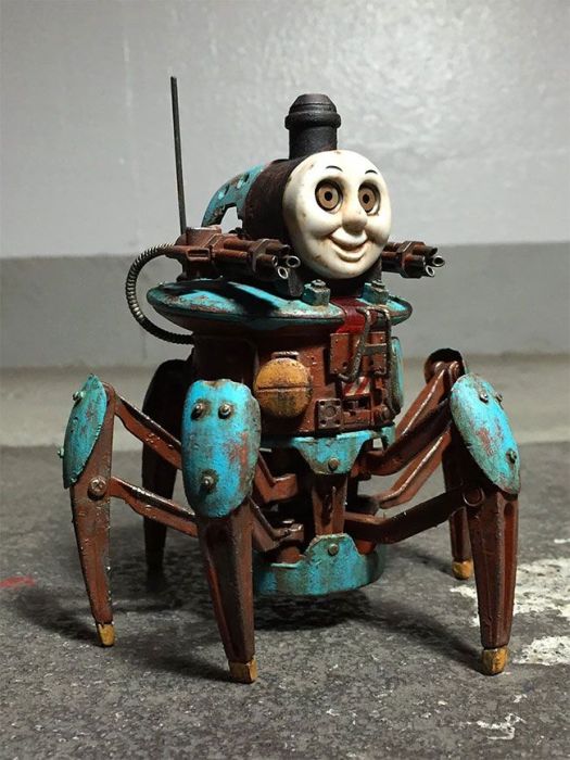 Художник создает фигурки постапокалиптических солдат