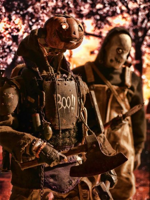 Художник создает фигурки постапокалиптических солдат