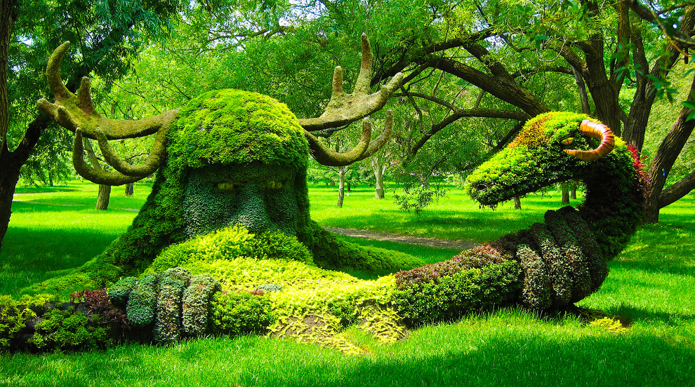 Скульптуры из растений. Международная выставка в Монреале Скульптуры из растений. Международная выставка в Монреале