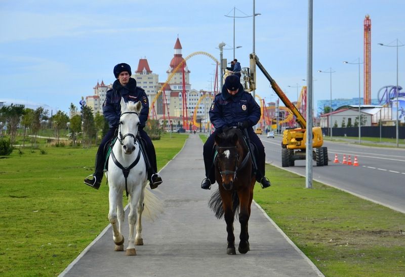 Конная полиция в Сочи (2 фото)