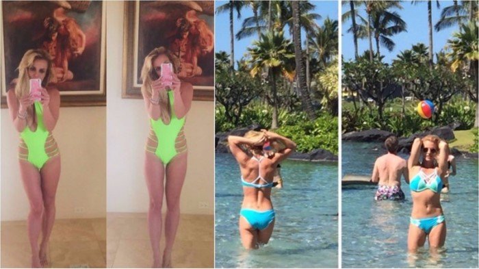 На пляже почти без макияжа российские и зарубежные звезды в купальниках