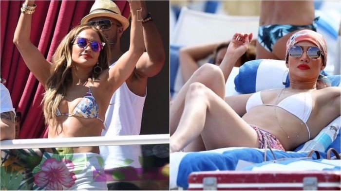 На пляже почти без макияжа российские и зарубежные звезды в купальниках
