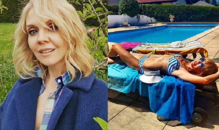 На пляже почти без макияжа российские и зарубежные звезды в купальниках