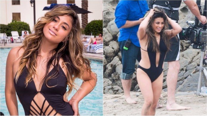 На пляже почти без макияжа российские и зарубежные звезды в купальниках