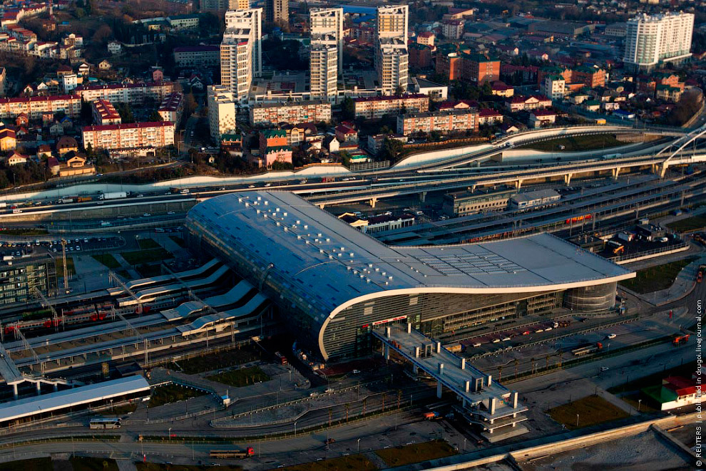 Олимпийский парк с вертолета