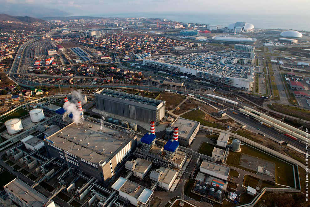 Олимпийский парк с вертолета